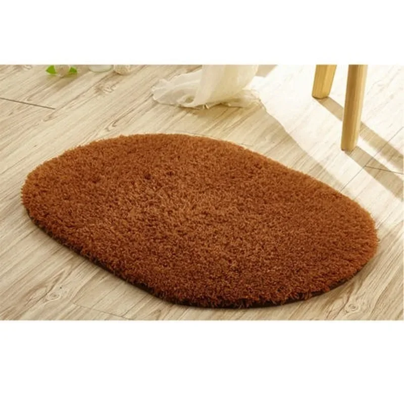 Non-slip Bathroom Mats Memory Foam Bath Rug Ellipse Mats Soft Water Absorption Bath Mats Toilet Floor Doorway Rug