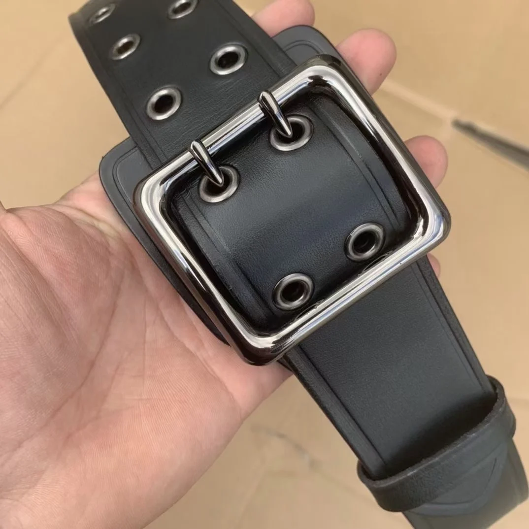 black-layer-one-cowhide-belt-outdoor-sports-hole-special-war-tactical-double-row-belt-multifunctional-outdoor-activities