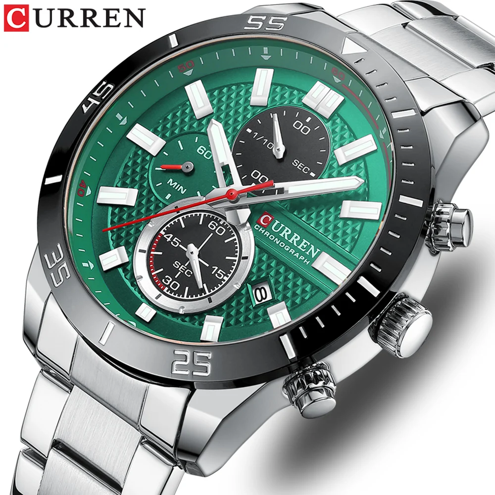 

CURREN Watches for Men Top Brand Luxury Chronograph Quartz Watch Fashion Business Waterproof Stainless Steel Wrist watch