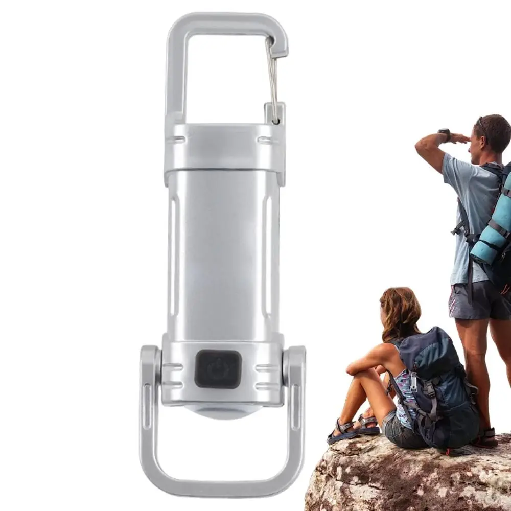 Portable Mini Keychain Flashlights USB Rechargeable Five adjustable levels LED Torch Ultra Bright With Hook Work Light Outdoor