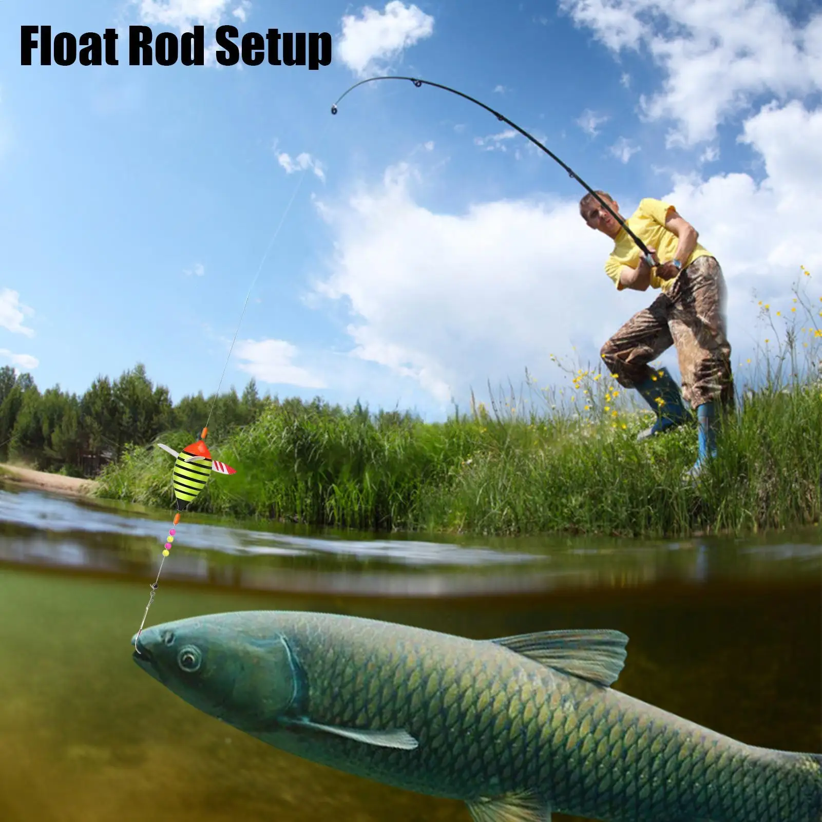 Float Rigs For Catfishing Floats Fishing Bobbers No-Damage Fishing Rod Accessories For Lake River Pool Freshwater Travel Camping