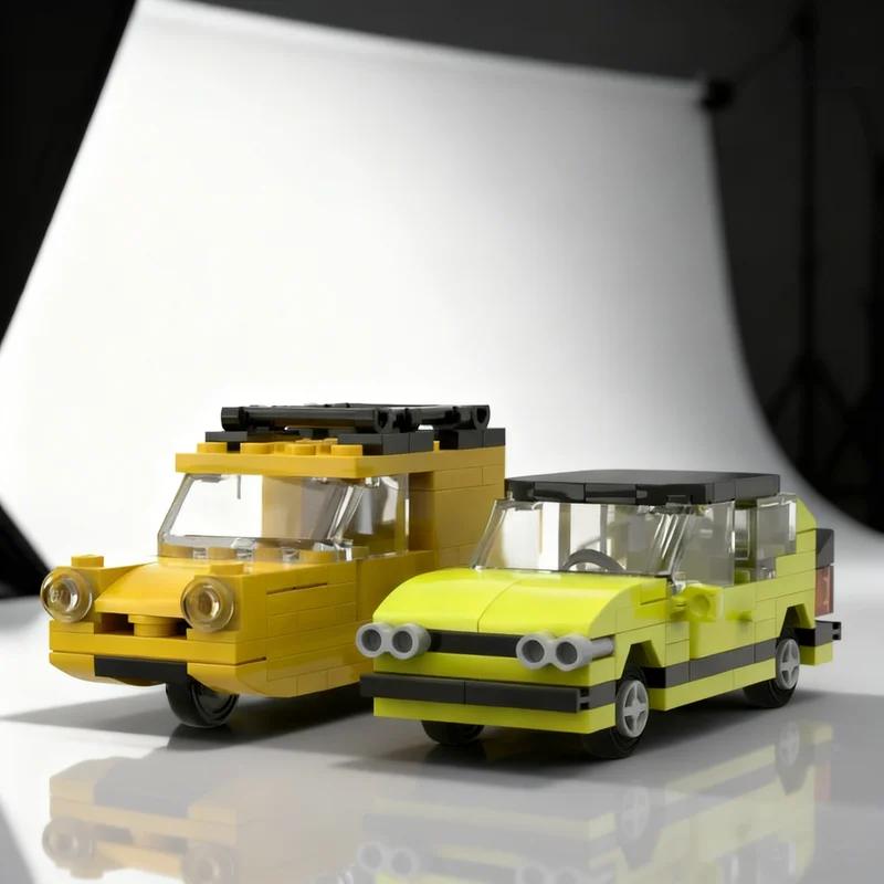 

170pcs MOC Only Fools And Horses 4 Stud Wide Vehicles 3 Wheel Town Model Building Blocks Creative Gift DIY Display Decor Adult