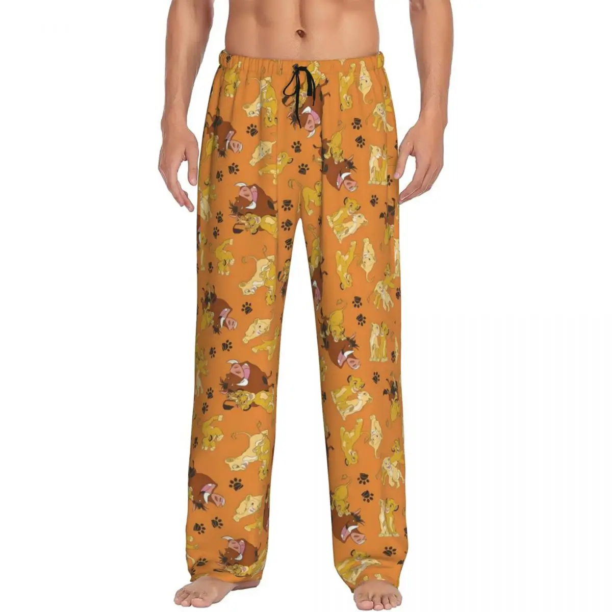

Мужские пижамные штаны с принтом «Король Лев» на заказ, одежда для сна из музыкального фильма, штаны для сна с карманами