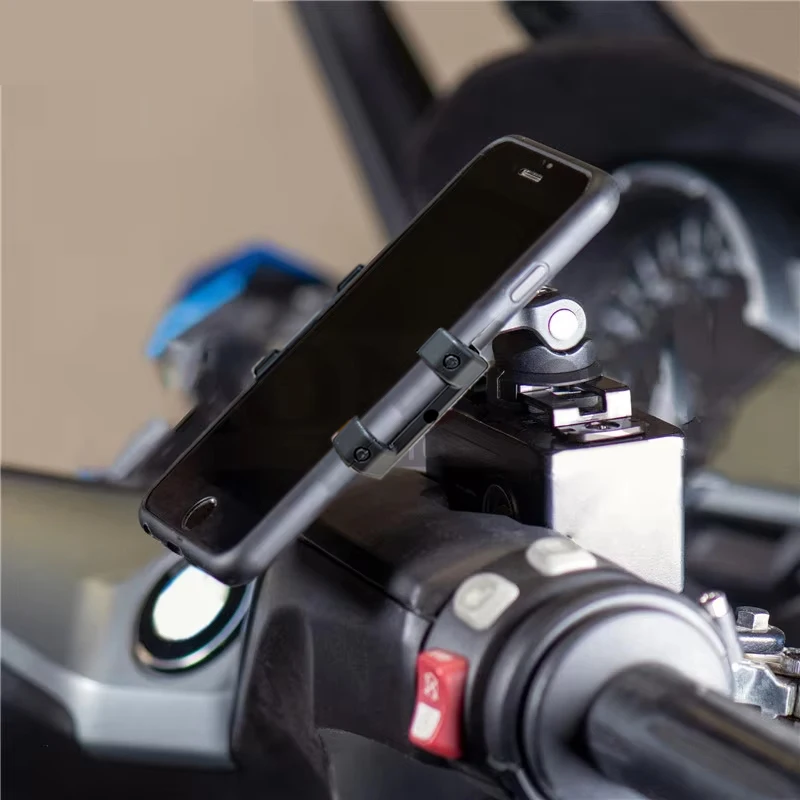 Brake Fluid Cover Mobile Phone Holder Scooter Expansion Oilcan Cap Mount For 40.5-61.5mm Motorcycle Pump Cover Support