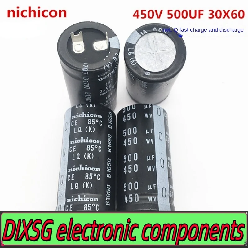 DIXSG (1PCS) Fast charge and discharge 450V500UF 30X60 nichicon electrolytic capacitor to replace 470UF welding machine