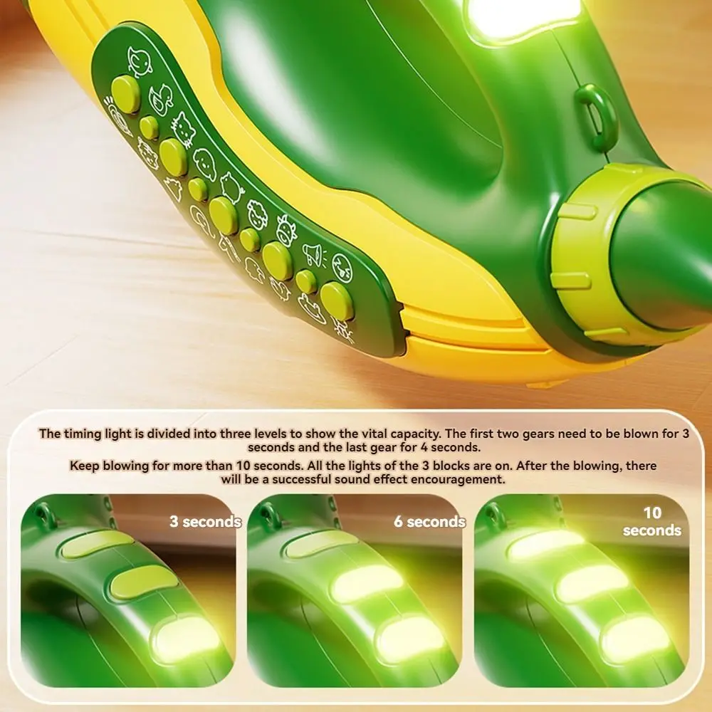 Silbato de fiesta de animales de 30 sonido, simulación de creatividad, ejercitador de capacidad pulmonar interactivo con correas, instrumento Musical para niños