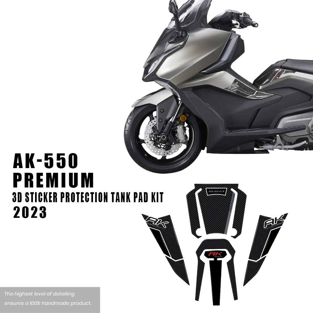 

For Kymco AK550 Premium ak550 2023 Motorcycle Accessories 3D Epoxy Sticker Protection Tank Fuel Tank Kit