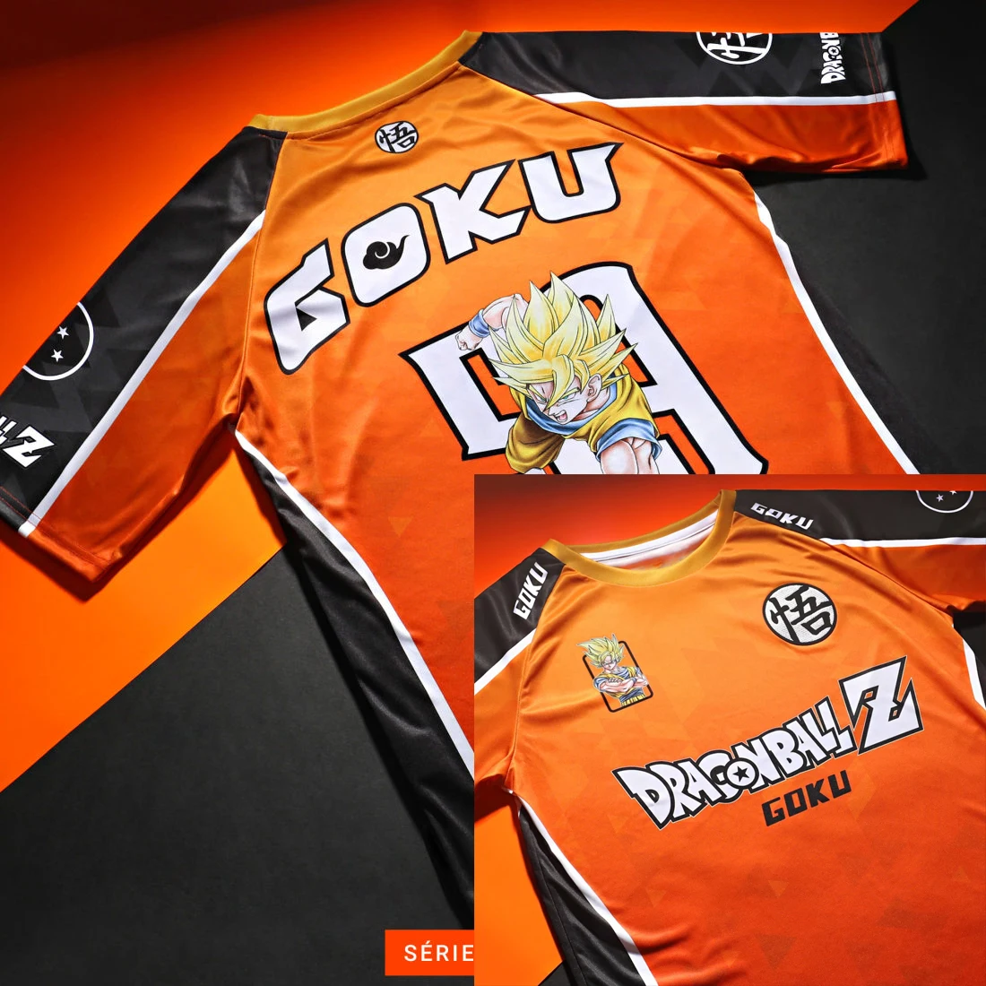 2026 Neues Dragon Ball Z Themen-T-Shirt Anime Trikot Sammler-Jersey Goku Orange Schwarz Trikot Sommer Mode Cosplay Oberteile Kleidung