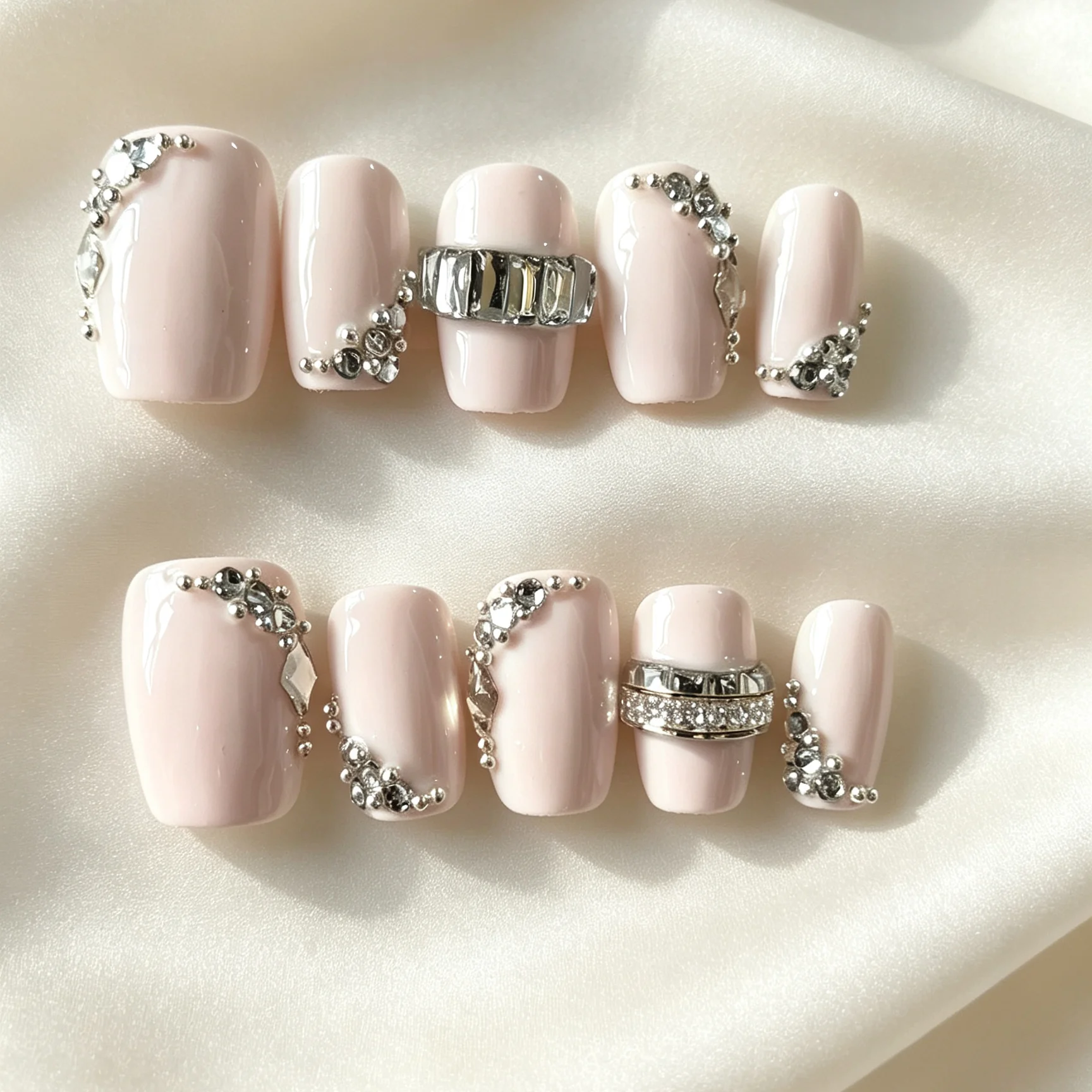 10 unhas quadradas aplicadas à - Beauty Glazed Makeup avaliação e preço