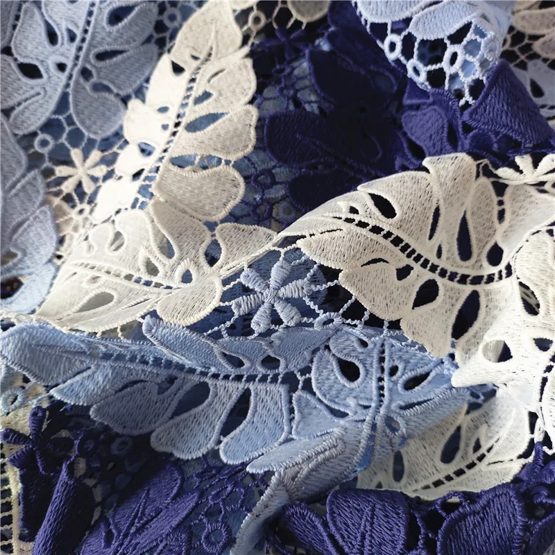 High Quality Elegant Hollow Lace Art Fabrics For Diy Sewing Summer Dress Skirt Garment Background Decor Art Designer Fabric