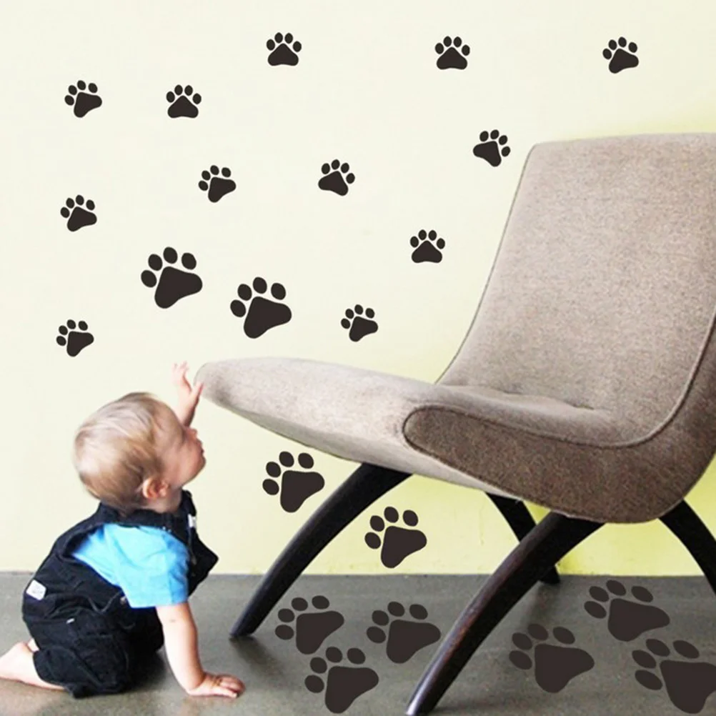 

DIY Dog Paw Wall Decal Art Mural for Nursery Baby Room Home Decor Easy to Apply and Remove No Residue Dog Paw Wall Art