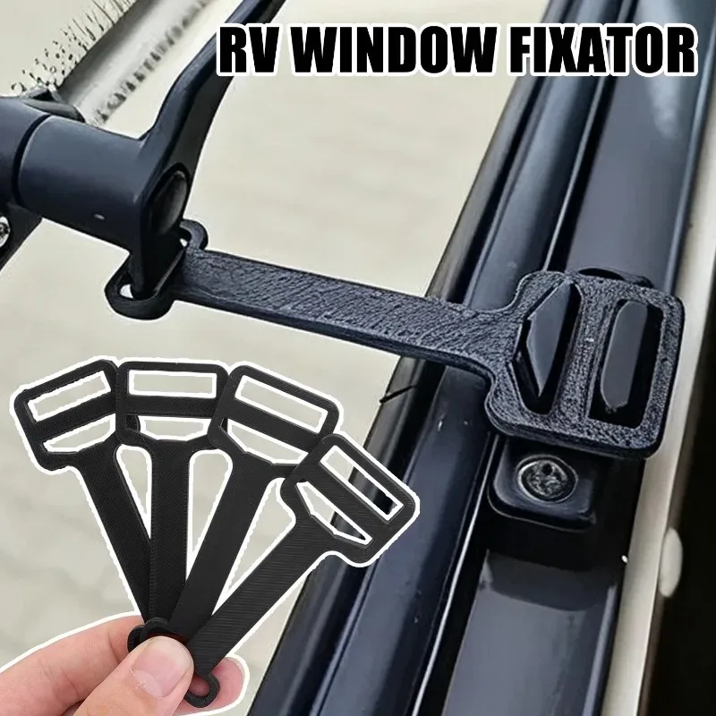 RV Window Fixator Clip Latch Anti-Shake Stopper, Noise Reduction Lock Holder Bracket Kit for Camper Motorhome Caravan