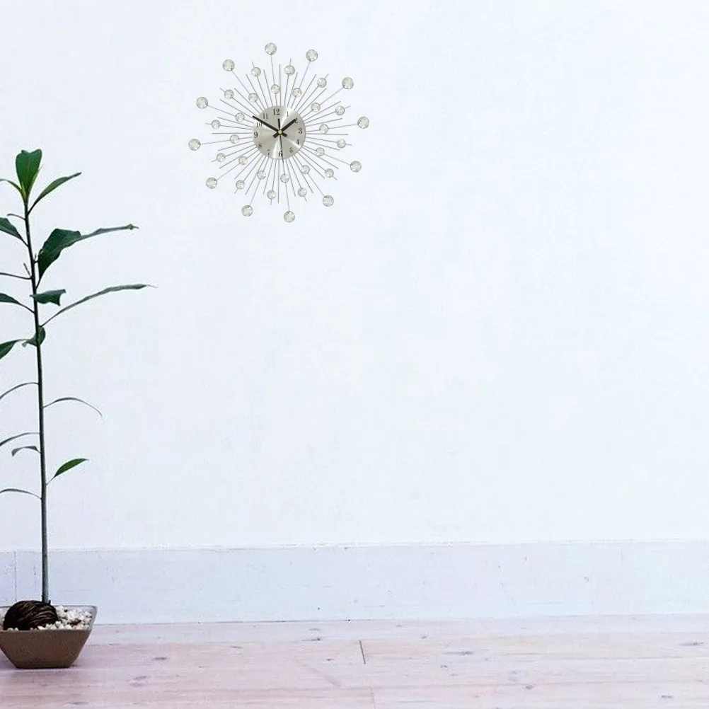 

Металлические настенные часы со стразами в ретро-стиле, бесшумные, без тикания, кварцевые, декоративные, для гостиной, спальни, офиса, ресторана