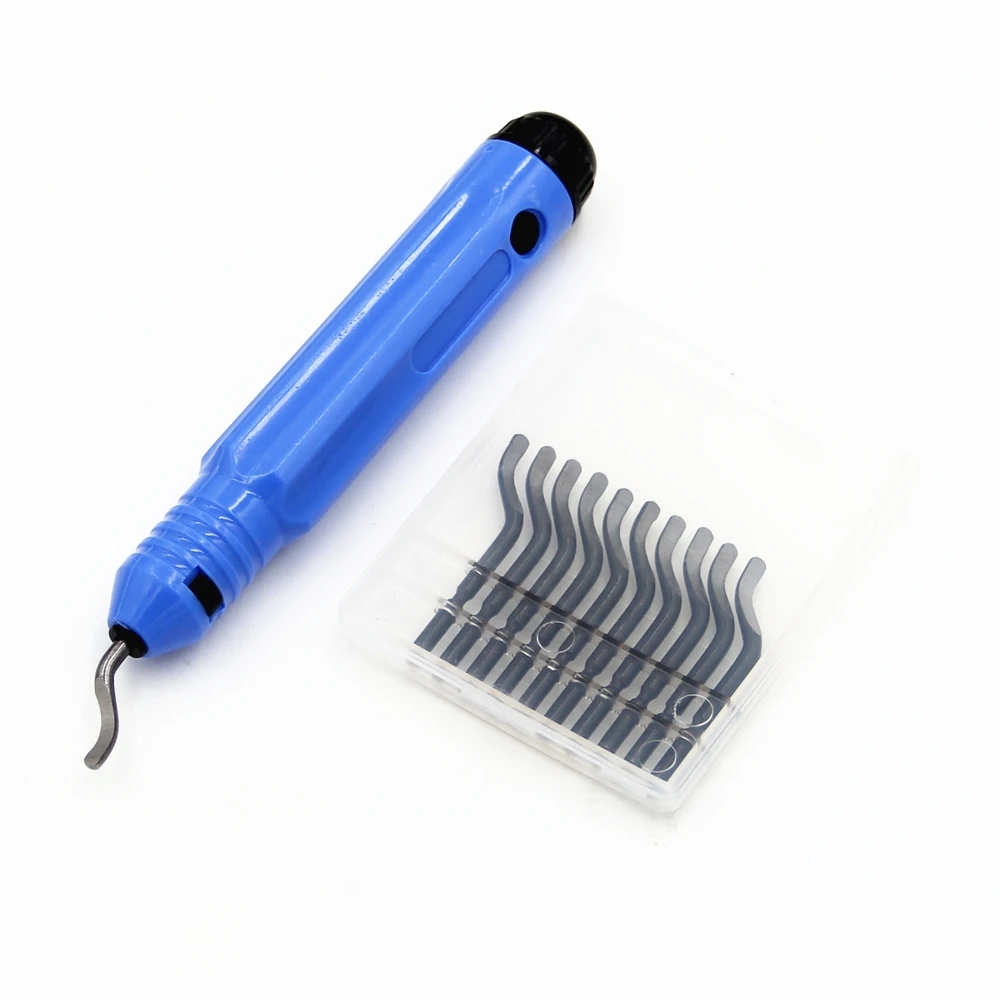 Handheld Burr Trimming Cutter Portable Deburring Tool Professional Edge Removing Tools+10pcs Replacement Blade