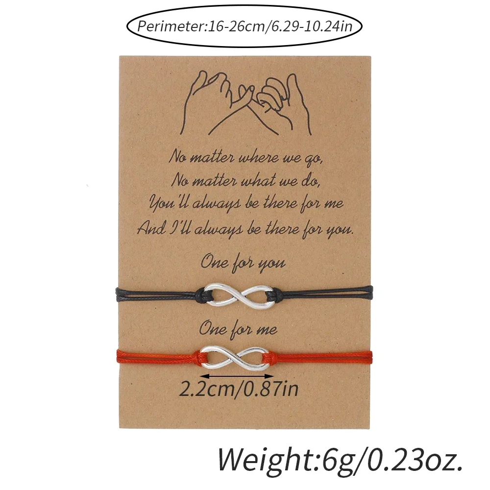 Fashion Infinite Sign Handmade Braiding Rope Bracelet For Women Men Adjustable Hand Decoration Couple Friendly Bracelet Jewelry