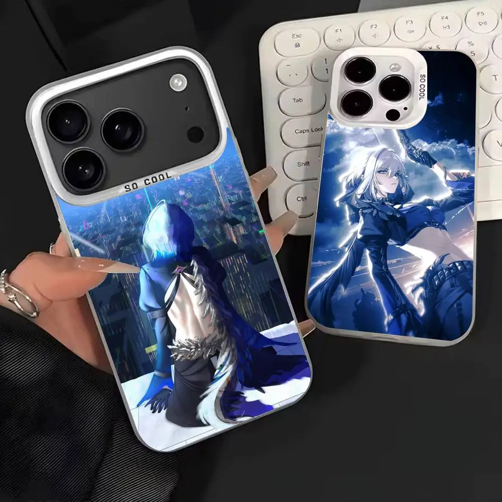 

Galbrena Wuthering Waves WuWa Phone Case For iPhone 17,16,15,14,13,12,11,Mini,Pro,E,MAX White Matte Shockproof Cover