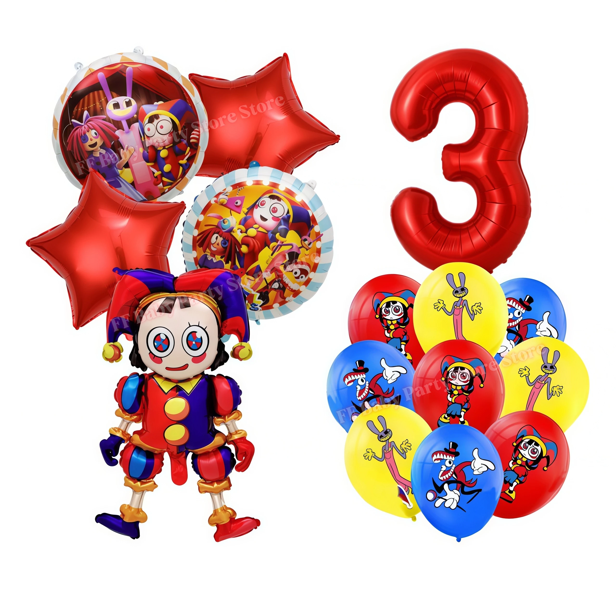 Erstaunliches Tischgeschirr Geburtstagsparty-Dekoration Digitales Zirkus-Ballon-Teller-Becher-Banner-Set Kinder-Geschenk Baby-Shower-Partyzubehör – Detail 32