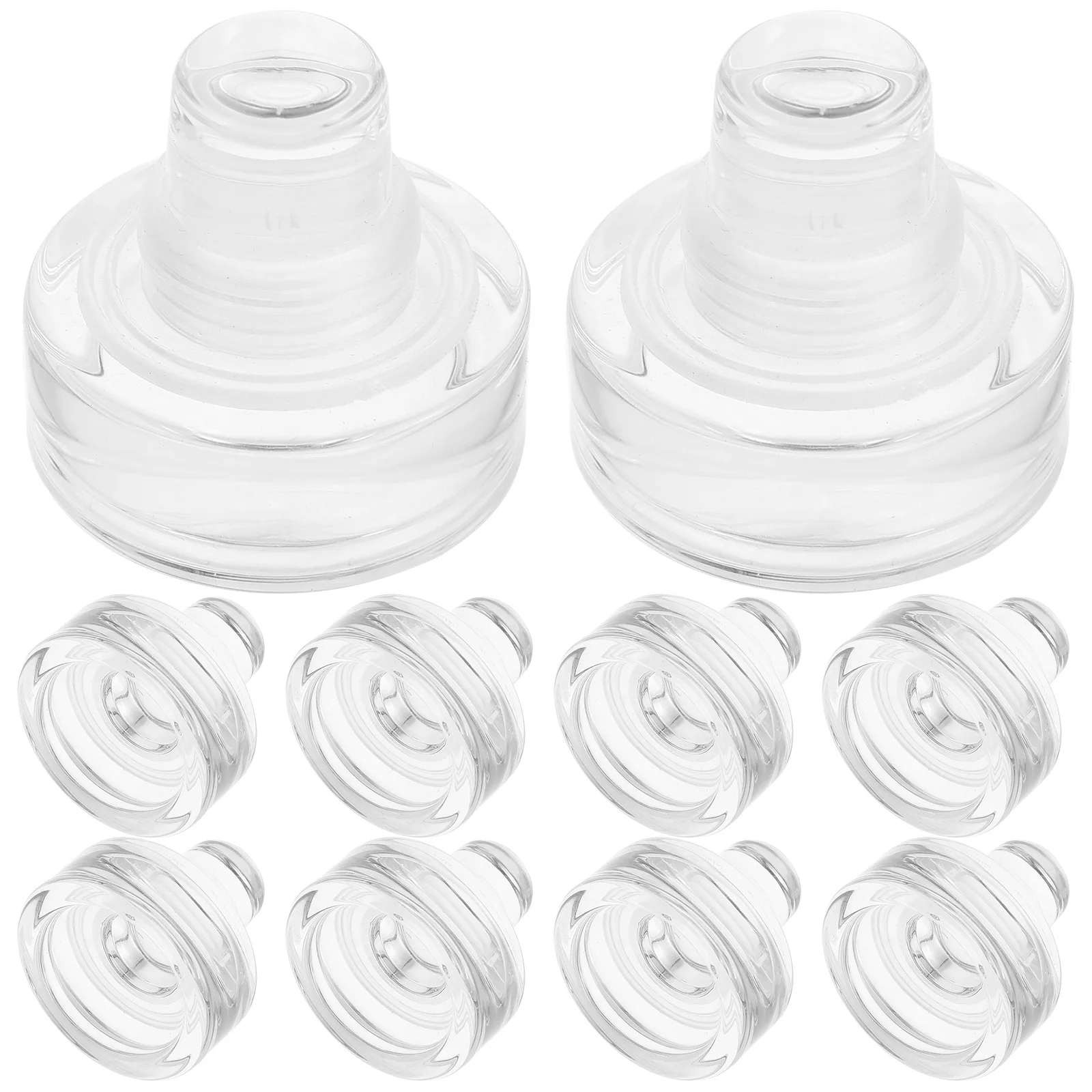 10pcs T Shaped Bottle Stoppers Reusable Glass Sealer for Beverage Non Taste Leak Proof Synthetics
