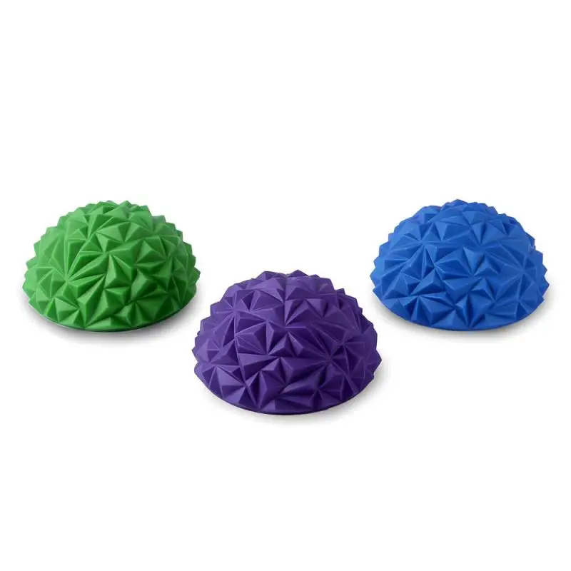 New 1pcs Balance Ball Training Yoga Half-ball Water Cube Diamond Pattern Pineapple Ball Foot Massage Ball Toy Fitness Balls