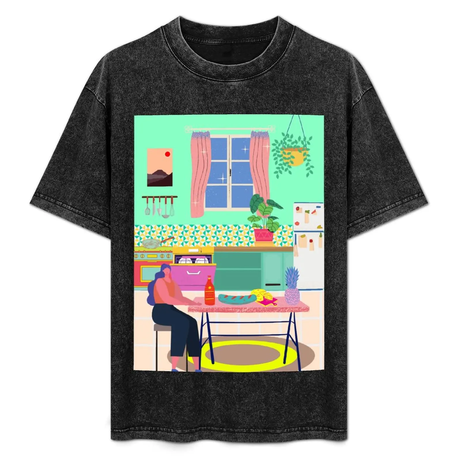 

Paradise House Kitchen T-Shirt Plus Size Outdoor Casual Top
