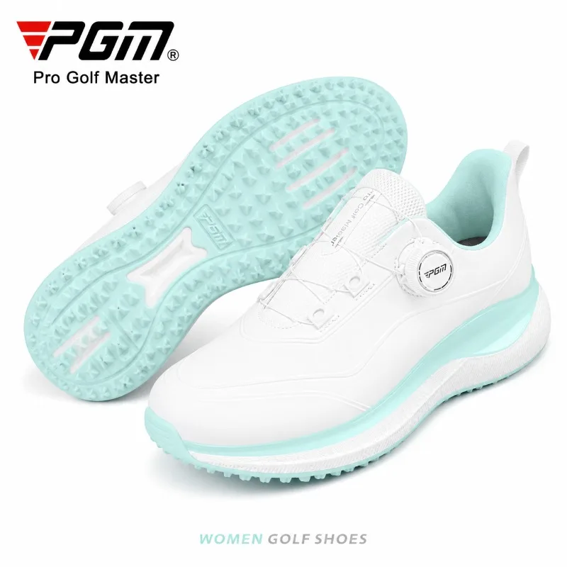 PGM Women Golf Shoes Waterproof Wear Resistant TPU Height Increasing Lightweight Spikeless Golf Sneakers
