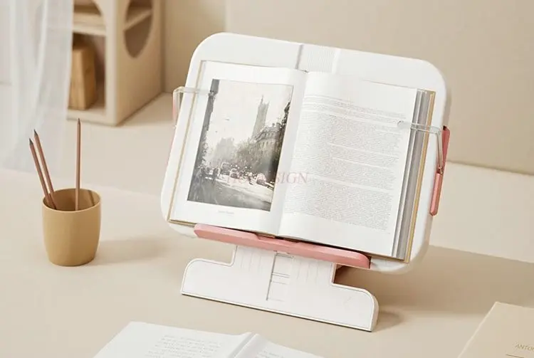 1pcs Reading rack, student bookshelf, desktop writing book holder, telescopic book holder, fixed book artifact, desk storage