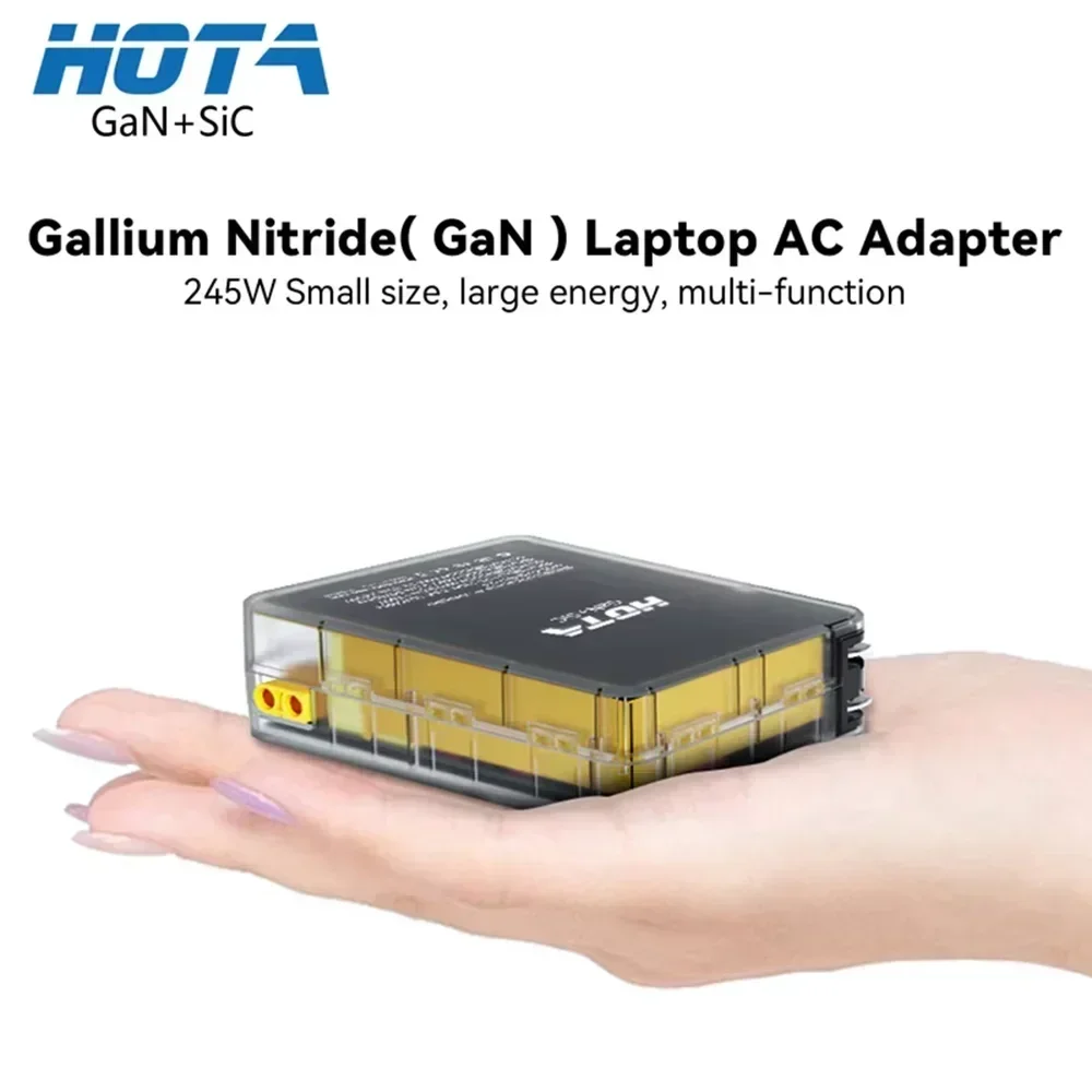 HOTA H24 245W GaN Gallium Nitride AC Adapter P24 PD 248W USB Type-C Charger w/ 3-6S XT60 Input