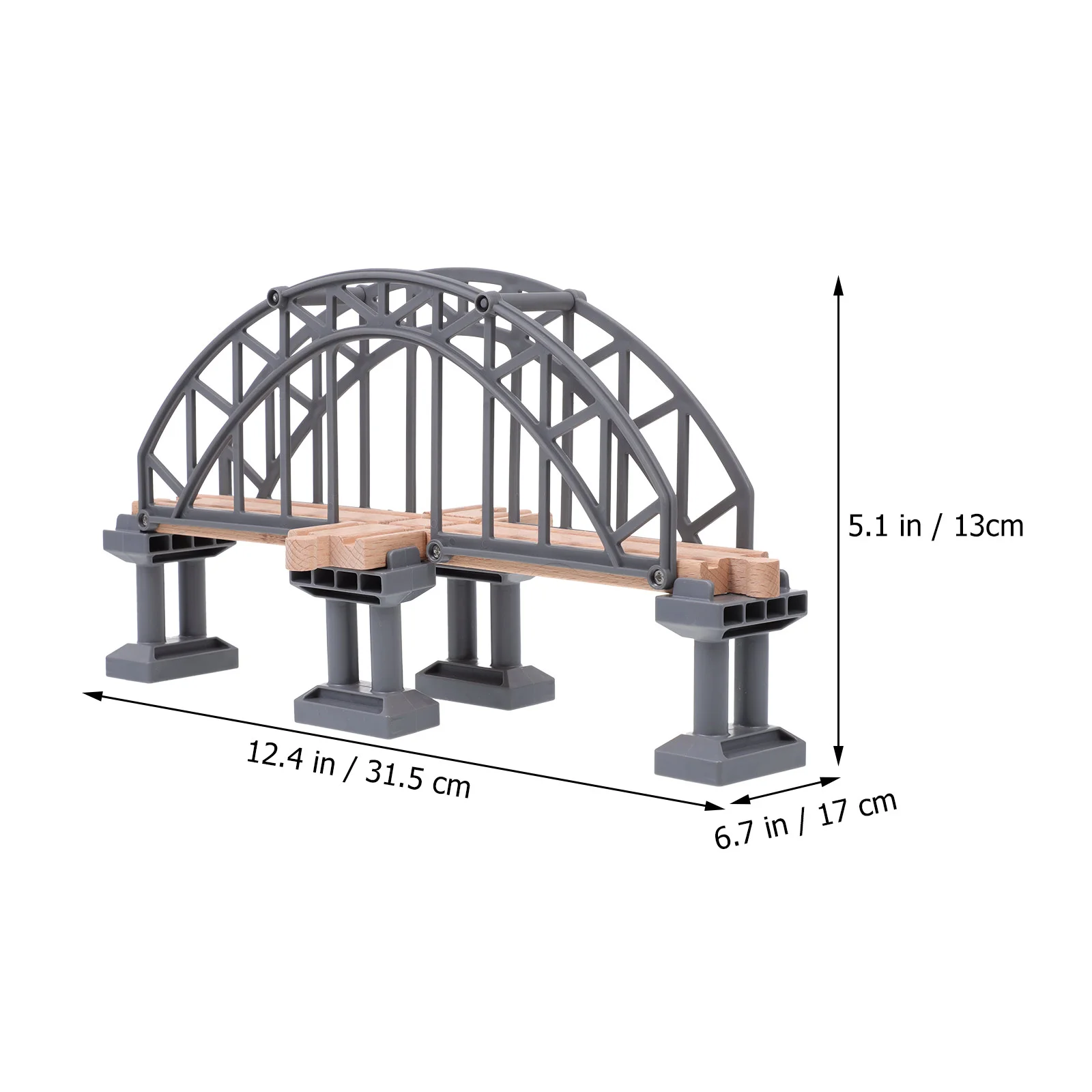 Toy Bridge Children Railway Expansion Train Scene Toddler Toys Kid Layout Prop Track Model Suspension Grey Abs Kids