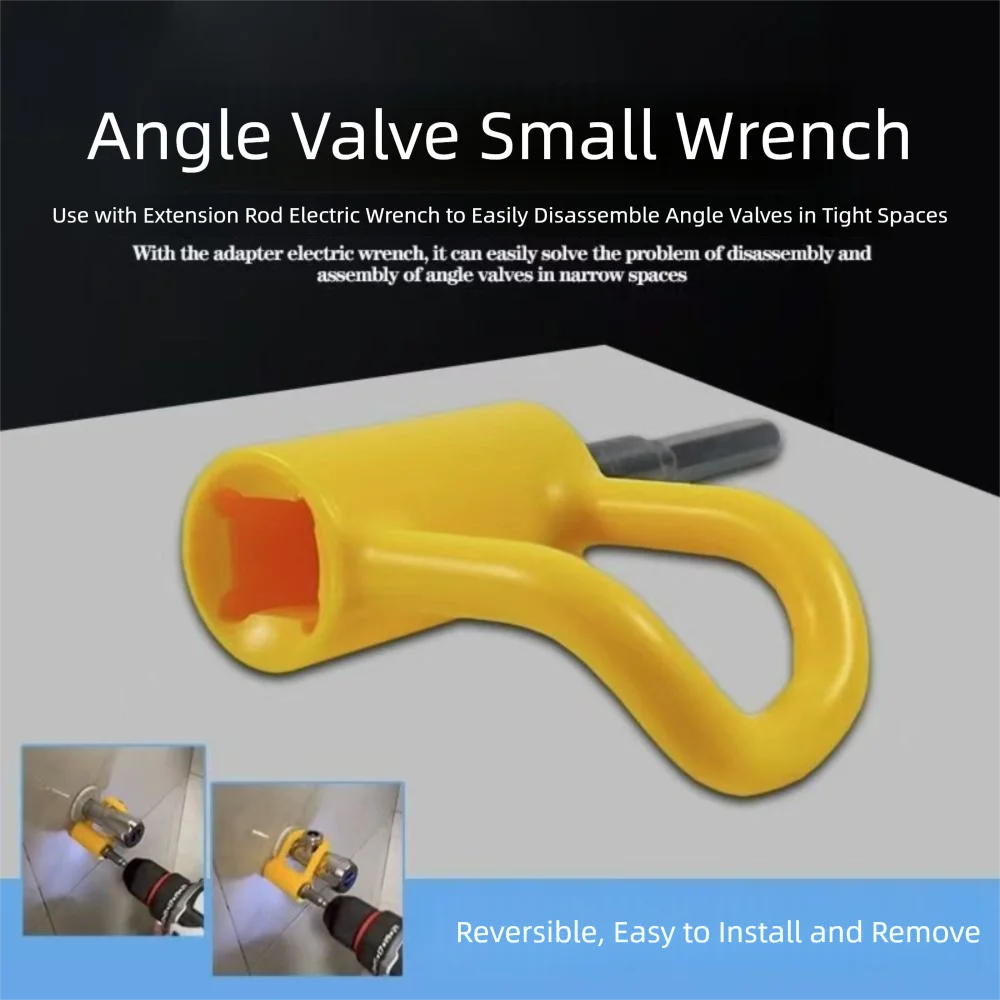 

Small Spaces Disassemble Triangular Valve Faucet Spanner Plumbing Tool Angle Valve Bathroom Wrench With Extension Bar Tightening
