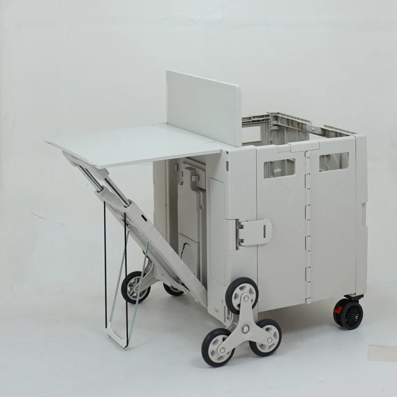 

Outdoor camping cart Camping cart Camping equipment Traveling pull cart folding truck with wheels folding table