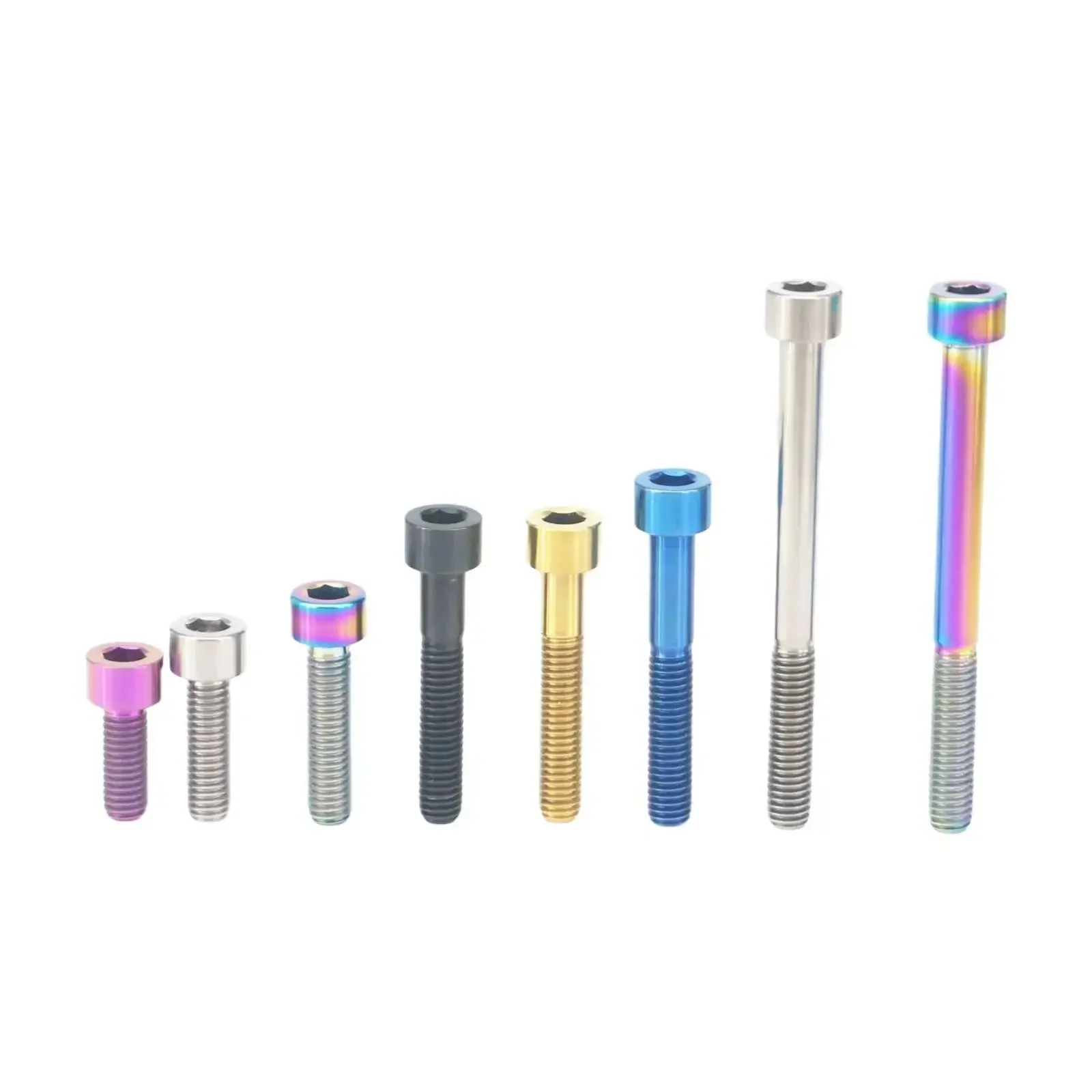 LOT 2 M6x1 Thread Length 10/16/18/20/25/30/35/40/45/50/60/80mm GR5 Titanium Bike Allen Screw Column Head Bolts