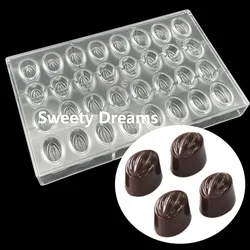 32 Cavity Belgian Chocolate Mold Cocoa Sweets Baking Pastry Confectionery Tools For Polycarbonate Cake Makerbaking Mould