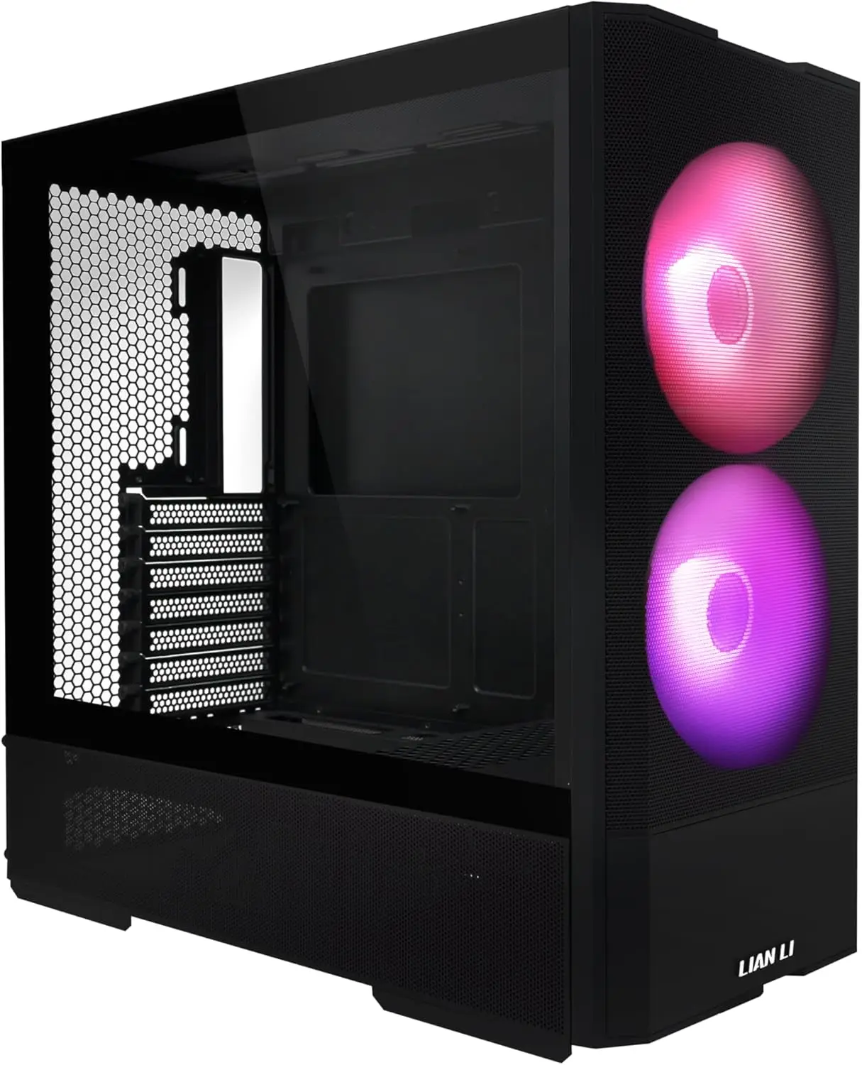 

Compact ATX RGB Gaming PC Case, Airflow Mesh Tower w/ 2x140mm ARGB & 2x120mm PWM Fans, USB-C, Tempered Glass