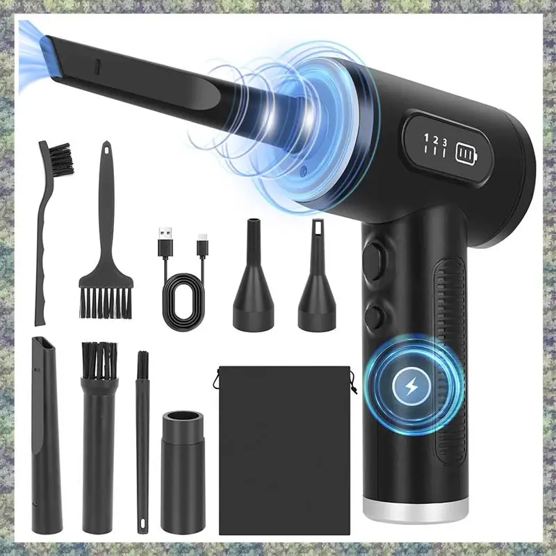 منفضة هواء مضغوط كهربائية 2 في 1 من WON، منفضة هواء لاسلكية ومكنسة كهربائية، منفاخ منفضة هواء، 3 سرعات قابلة للتعديل #1