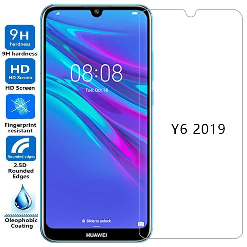 tempered glass for huawei y6 pro prime 2019 phone case on huaweiy6 y 6 6y y62019 back cover 360 huawey huwei hawei huawe huawi