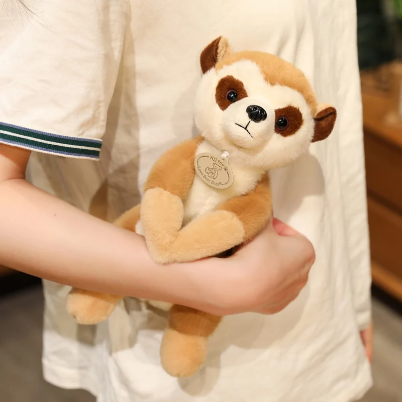 Schattig maki knuffel zacht knuffeldier grijze maki pop voor kinderen en verzamelaars verjaardagscadeaus kerstcadeau