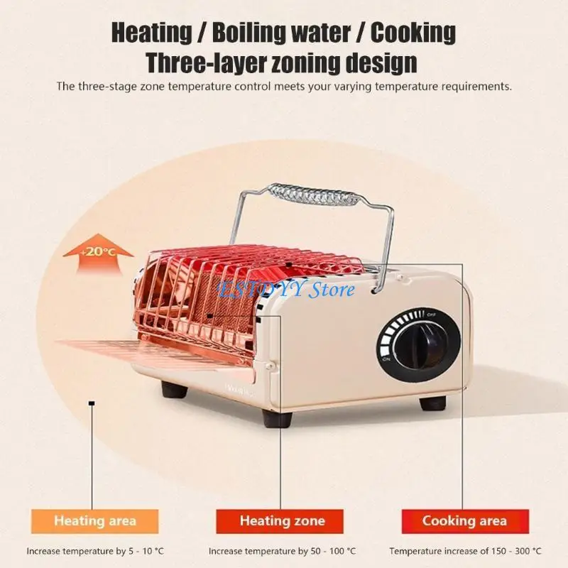 G6DE معدات التخييم موقد قابل للنقل خطة رقيقة تسليط الضوء على حقيبة التخزين لراحة الدفء