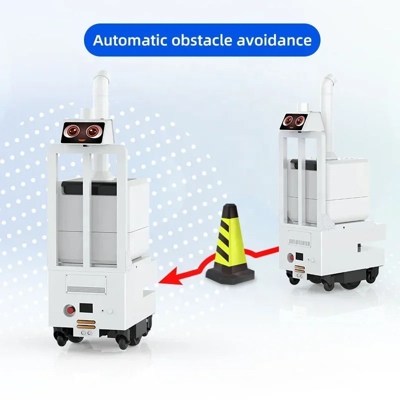 Full Automatic AI Sterilizer Equipment Atomizing Robot Spray Disinfecting Machine Hospital Hotel Subway Poultry House
