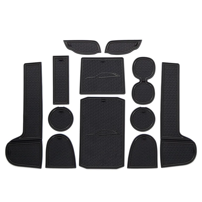 Anti-Slip Gate Slot Mat For MITSUBISHI ECLIPSE CROSS 2018 2019 Door Groove Pad Rubber Coaster Auto Interior Accessories