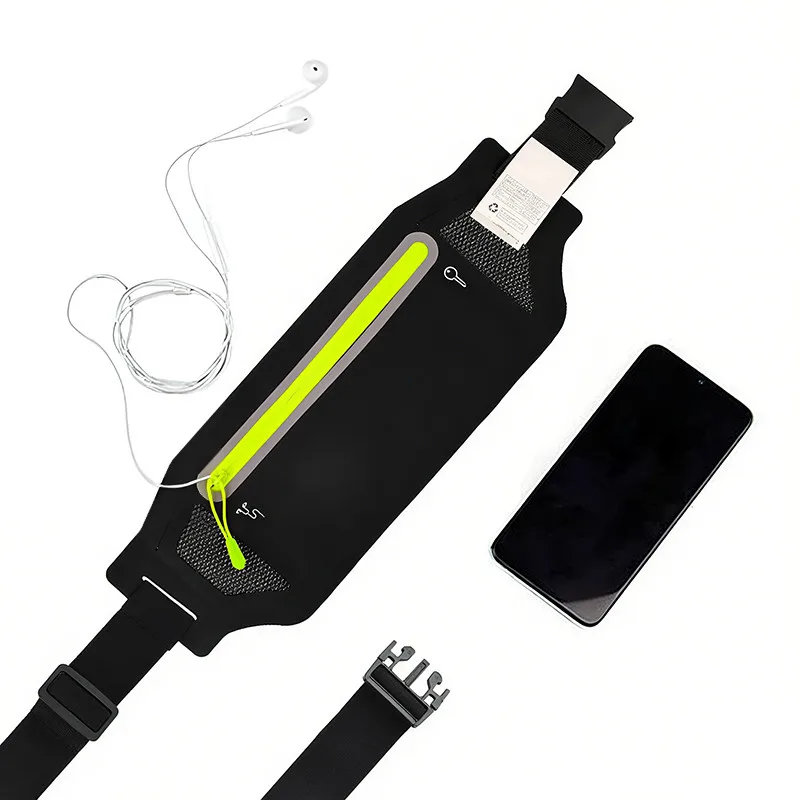 

HAISSKY Ultra-thin Zipper Running Bags Men Women Outdor Sports Workout Elastic Belt Waist Pack Pouch For iPhone Samsung XIaomi