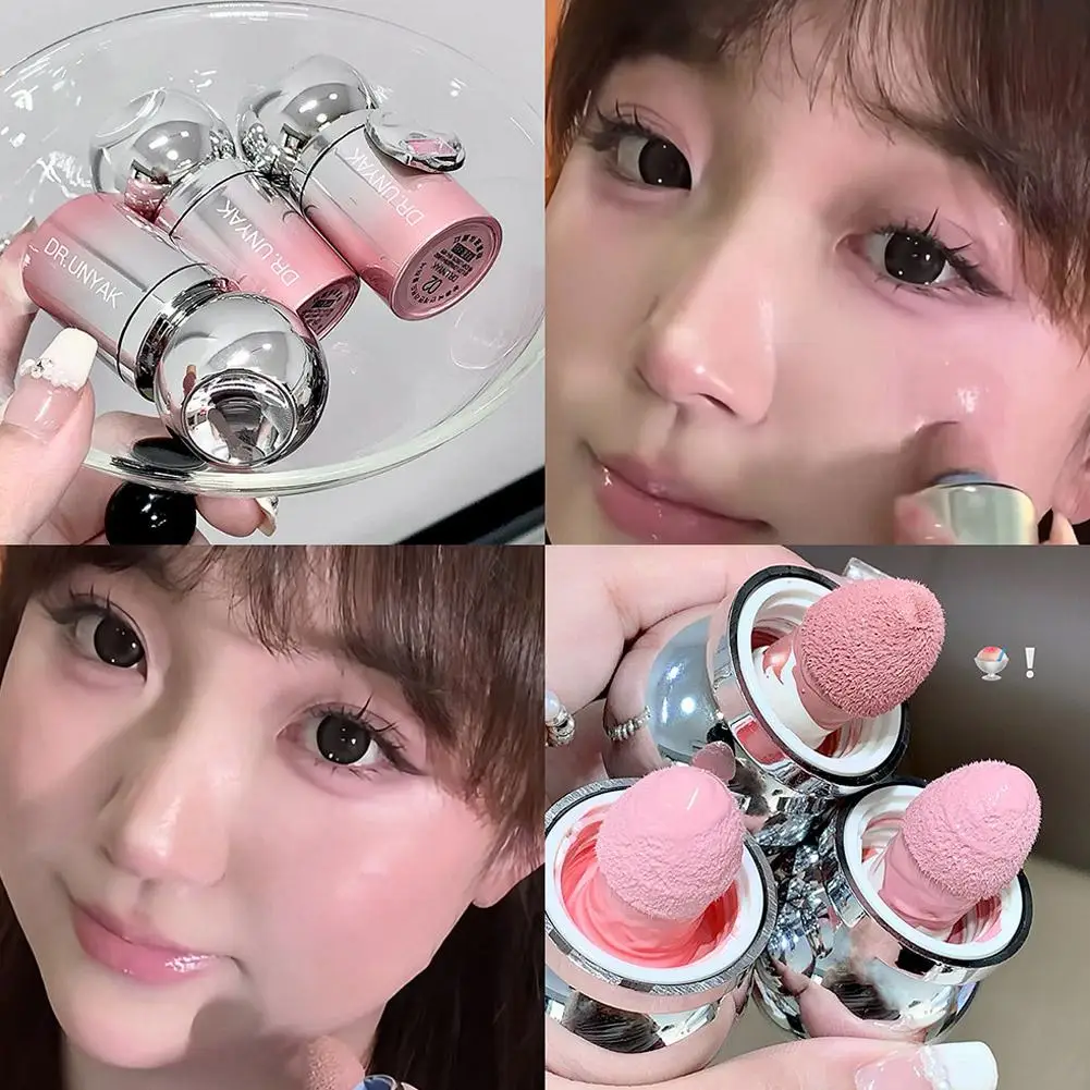 Blush líquido pêssego geléia cor em pó renderização hidratante contratos de longa duração bochecha maquiagem expande blush beleza fac i6o2