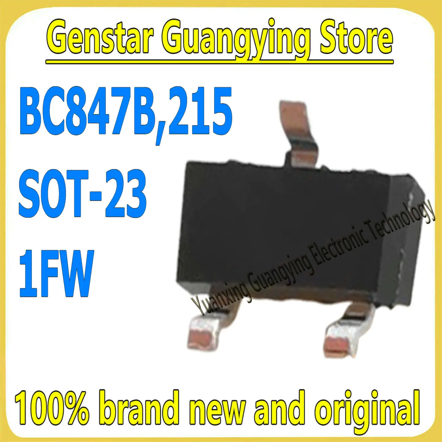(20-100 pieces) BC847B,215 BC847B BC847 Marking: 1F SOT-23 45V 100mA NPN SMD Transistor(BJT) 100% Brand New