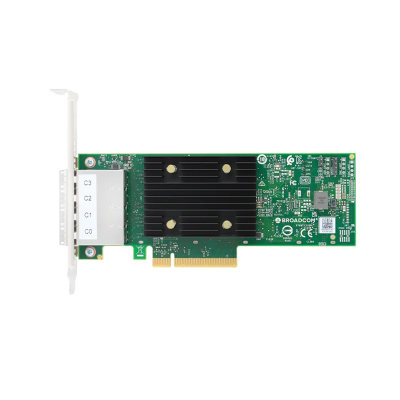 

Broadcom(LSI) External Tri-Mode HBA 9500-16e (05-50075-00) 12Gb/s SAS/SATA/NVMe PCIe4.0 x8 Host Bus Adapter 4*SFF8644 Connector