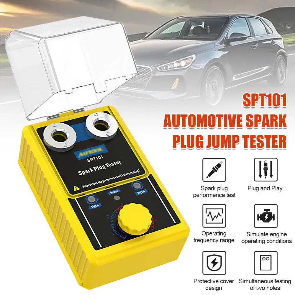 

Spark Plug Tester Dual Holes Automotive Engine Ignition Coil Analyzer 0-6000rpm Automotive Diagnostic Tool for 220V 110V