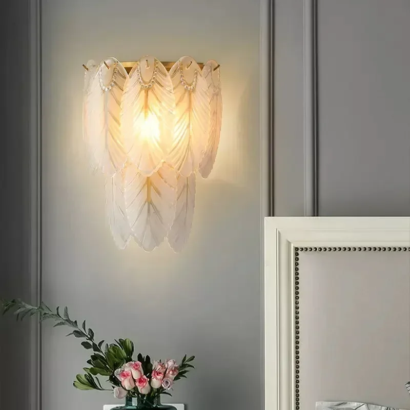 LED Crystal Wall Light Modern Living Room Background Wall Decoration Corridor Aisle Lighting Bedroom Bedside Wall Sconce Lamp