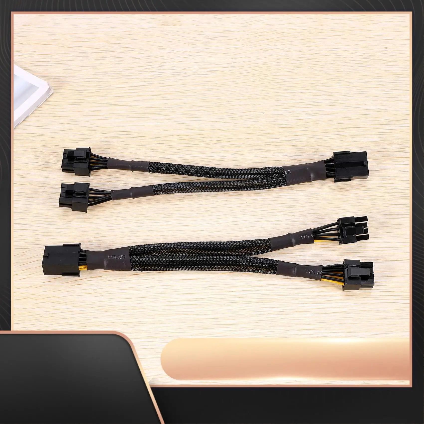 

GPU Pcie 8-контактный разъем «мама» на двойной 2X 8-контактный (6 + 2) «папа» адаптер питания PCI Express плетеный удлинительный кабель Y-образного разветвителя, 20 см