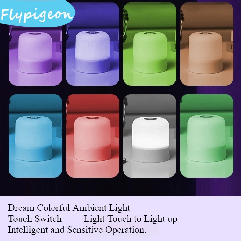 Nordic Charging LED Night Light Remote Control For Bedroom Sleep Desk Study Childrens Reading Bedside Table Lamp Lighting