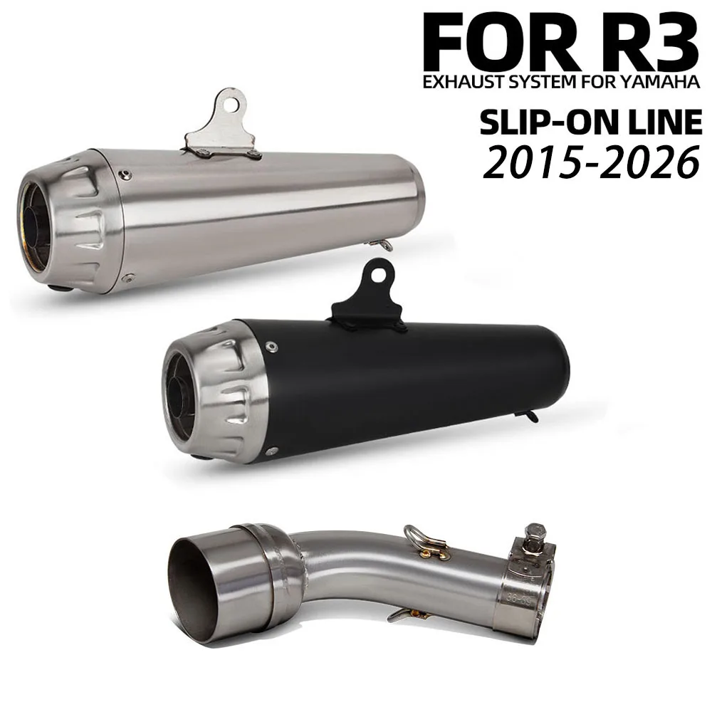 MT03 Exhaust Muffler For Yamaha YZF-R25/R3 MT25 MT-25/03 2015-2026 Motorcycle Exhausts Street Bike Pro Race Slip on Line Tube