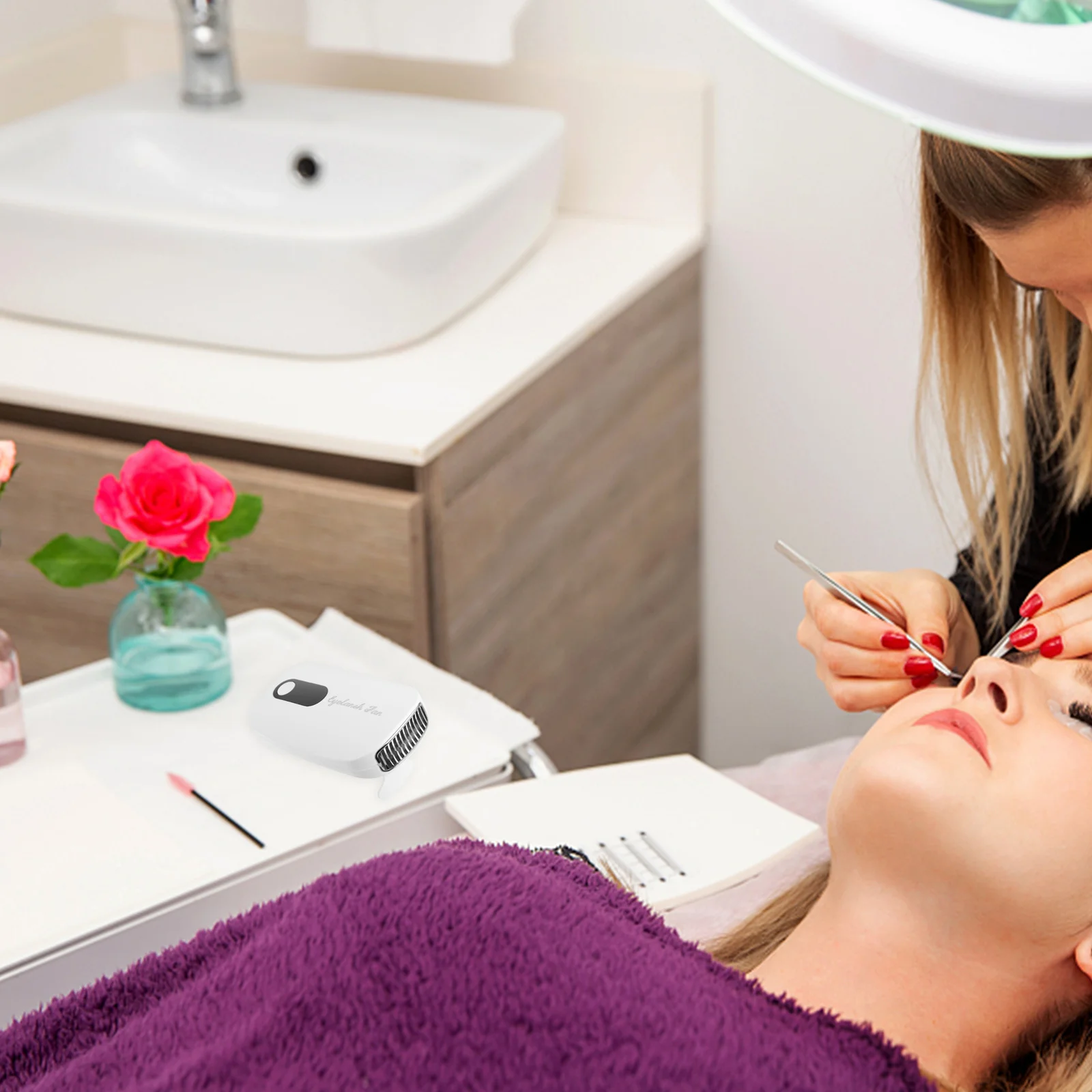 مروحة تجفيف صغيرة لتمديد الرموش بمنفذ USB، مروحة تبريد محمولة للرموش، مجفف تطعيم الرموش لمستلزمات صالونات التجميل، رياضات السفر