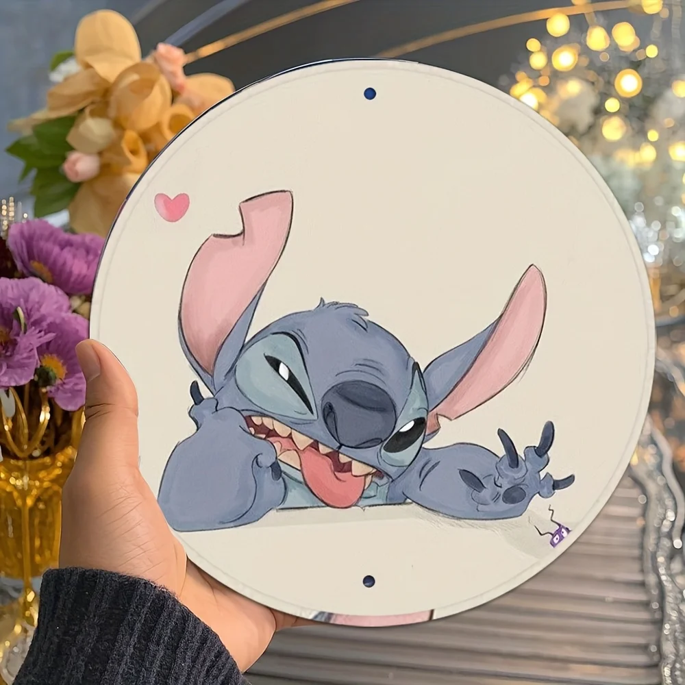 1 قطعة ، غرزة ، لوحة ألومنيوم مستديرة رائعة ، لوحة جدارية من الألومنيوم المعدني المستدير ، ديكور جدار ، ديكور منزلي غير رسمي على الموضة على سطح الطاولة